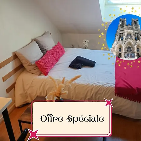 Colbert 541 Hypercentre - Ideal Couple & Pro - Wifi Debit - Gare, Cathedrale, Commerces, Restaurants & Transports En Commun A Moins De 10 Minutes A Pied Reims